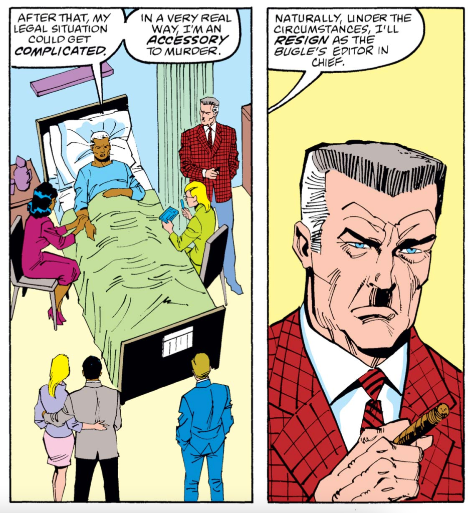 Robbie resigns from the Daily Bugle
